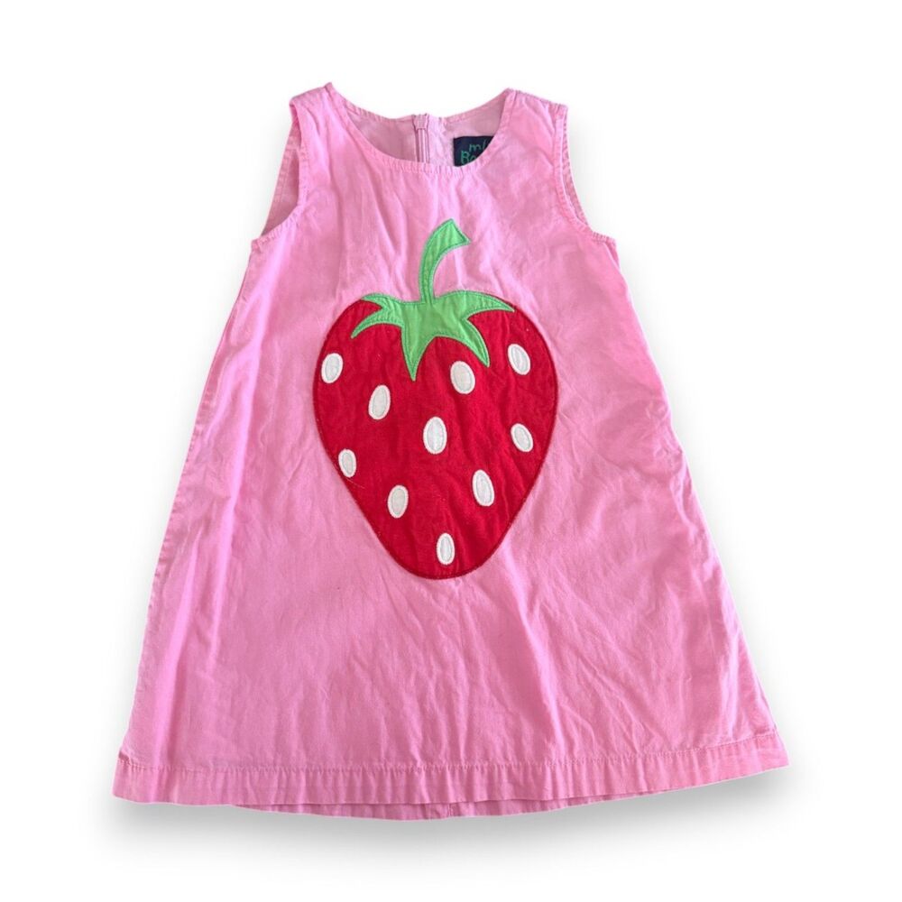Baby Boden Strawberry Pinafore/Sleeveless Dress 12-18 Months